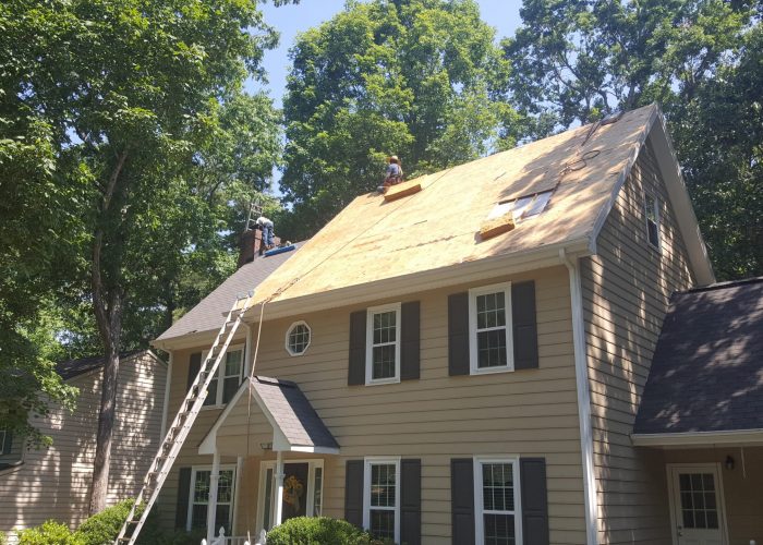 Roof Being repaired In Raleigh North Carolina